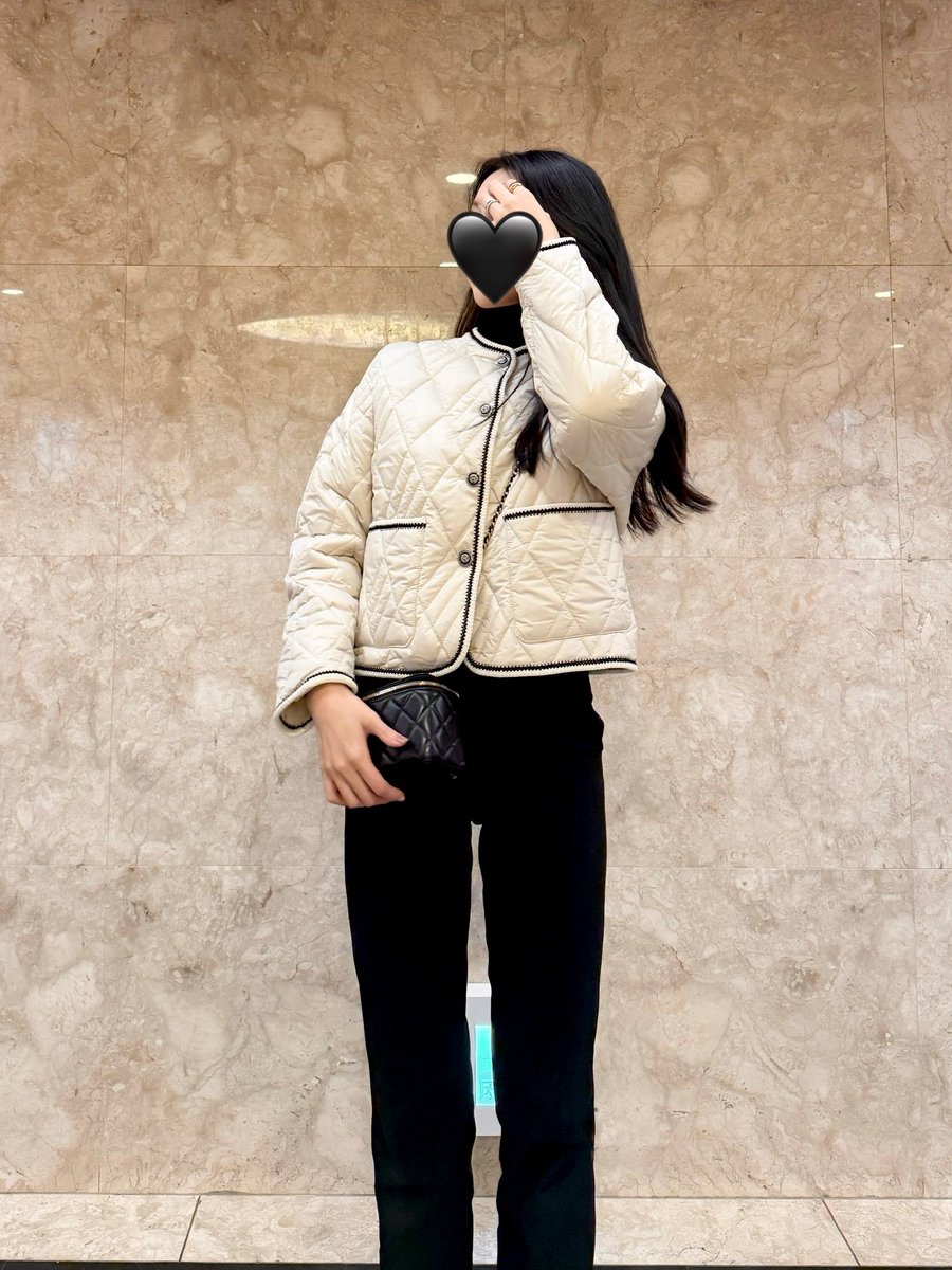 ootd 最近はI AM MARIのキルティングジャケットがお気に入り☾⋆⁺₊✧