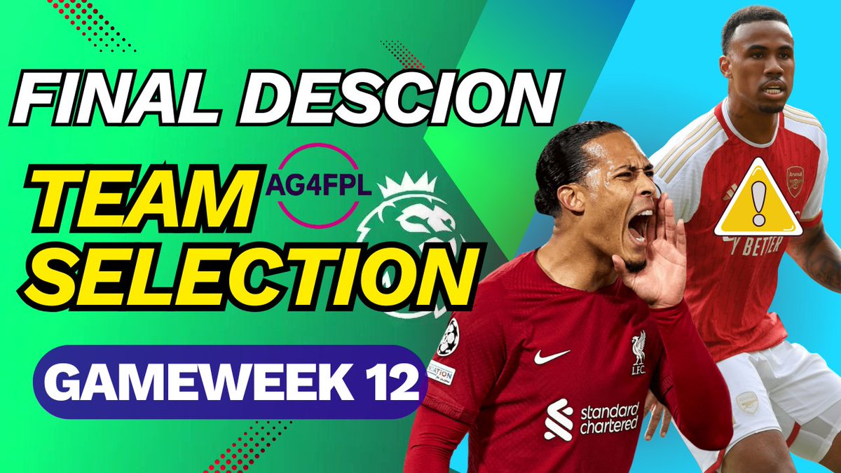 Ag4Fpl's tweet photo. NEW VIDEO 🚨 #FPL

In this video, I reveal my GW12 team selection, captaincy choice, top transfer options, plans for FH13, and everything you need to get ahead this week!

Watch here: https://t.co/WwBsLlYBWw

#FPLCommunity #fantasy  #premierleague #teamselection #gw12 https://t.co/3atU5Rcajd