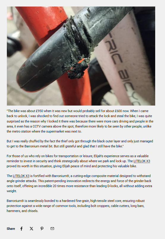 PenningNow145's tweet photo. Really @Litelok? The lock also caused the bike to appreciate in value from £950 to £5,700 as well? Insane. 
https://t.co/WuJ9Qaowfb #Security #litelok #hiplok https://t.co/UahDjiih0k