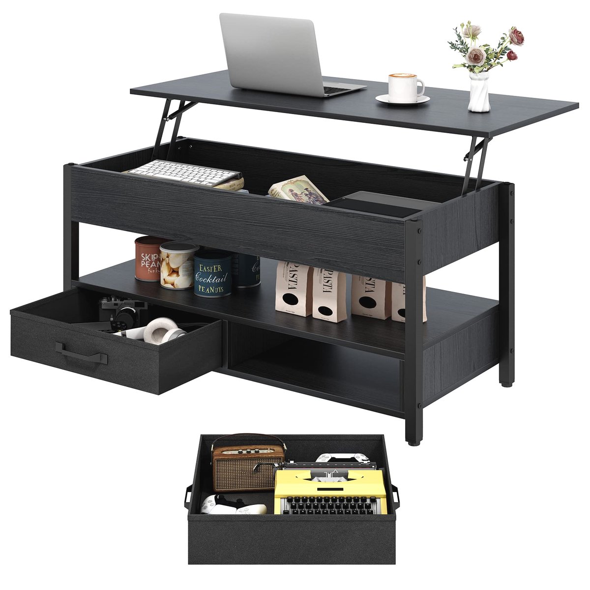 ProDecors's tweet image. CBBPET Lift Top Coffee Table, 41.7&quot;&quot; Coffee Tables for Living Room, Living Room Tables with 2 Storage Drawers and Hidden Compartment - Black

 Rating ⭐ : 4.6
 Check Amazon price &amp;gt;&amp;gt; 🔗 : amzn.to/3NPu556