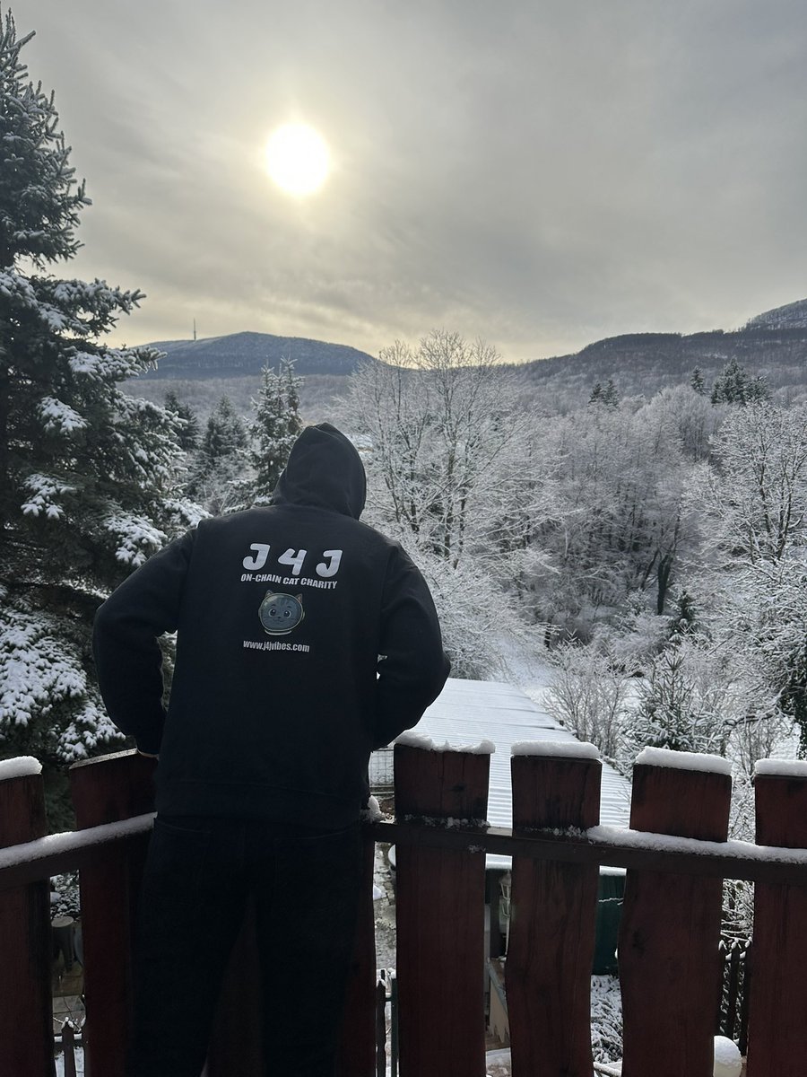 J4Jvibes's tweet image. Weather forecast: Heavy snow.

Me: Don’t care. 
(As long as my J4J hoodie thick, and my conviction thicker.)