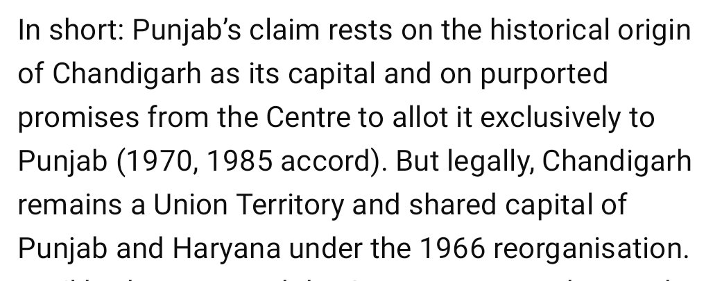 vikramsahney's tweet image. As per @EconomicTimes the Centre is bringing the politically sensitive Constitution 131st Amendment Bill, which seeks to bring the Union Territory of Chandigarh under Article 240 of the Constitution, like several other UTs. Chandigarh is currently administered by the Punjab…