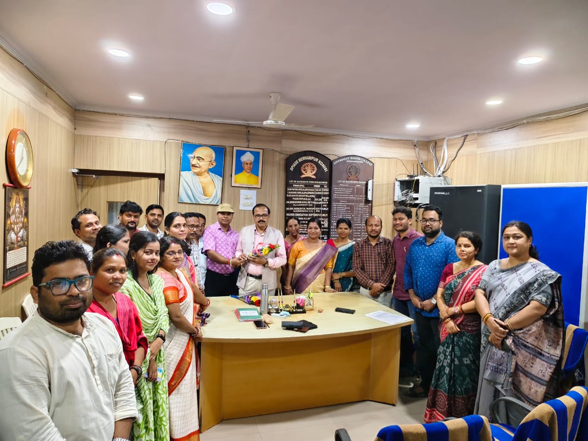 Prof. (Dr) Manoj kumar pradhan have joined as principal at DPIASE, Berhampur. All the staff members welcomed him with great pleasure. <a href="/DHE_Odisha/">Higher Education Department, Govt. of Odisha 🇮🇳</a>