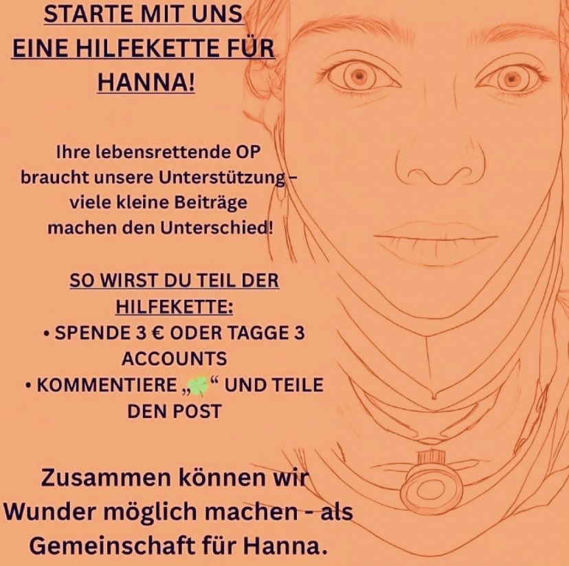 Hier hat sich eine Gemeinschaft gebildet, unabhängig von Alter, Geschlecht und sozialer Herkunft. Wir tragen uns, lernen voneinander, lachen/weinen gemeinsam.
Jetzt braucht eine von uns Hilfe, und zwar <a href="/hannapea121/">Hanna</a>.
Teilt, spendet, schafft Öffentlichkeit.
#hilfekettefuerhanna