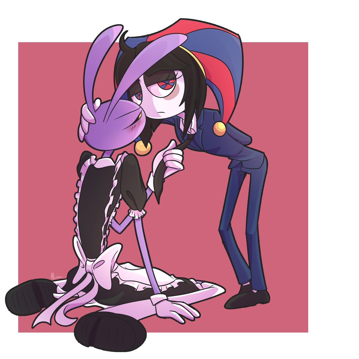 screaming_alice's tweet image. So true. 
💜❤️💙

#tadc #maidjax  #pomni #funnybunny #tadcjax #tadcpomni #TheAmazingDigitalCircus