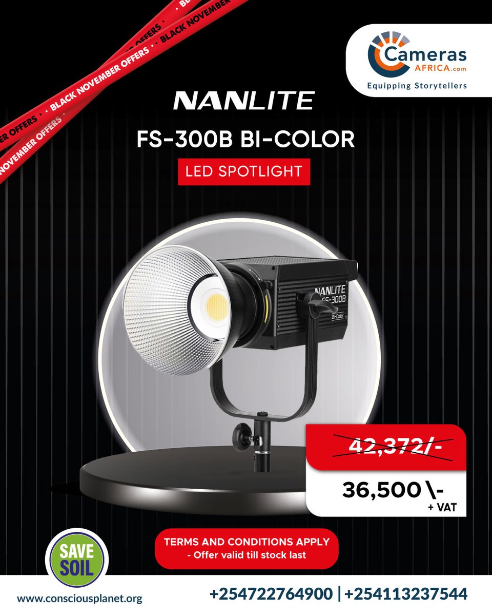 CamerasAfrica's tweet image. Our Black November deals continue at Cameras Africa with amazing offers on Nanlite products! From versatile LED panels to powerful studio lights, this is your chance to elevate your creative setup with top-tier gear at unbeatable prices. #CamerasAfrica #BlackNovember