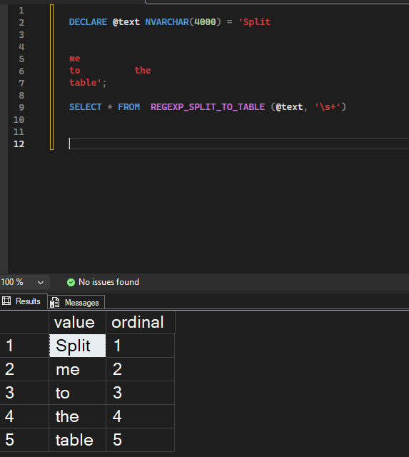 sql_monk's tweet image. Split multiline string to table (with skipping empty).. It never was that easy on T-SQL learn.microsoft.com/en-us/sql/t-sq…