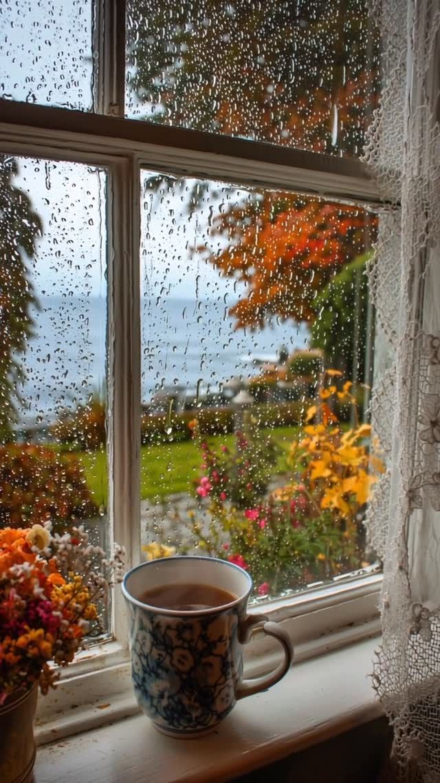 yağmur sesi, toprak kokusu, kahve..