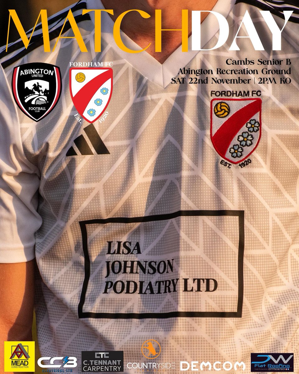 FordhamFC's tweet image. MATCHDAY!!!! ⚽️⚽️
🆚️ @AbingtonFc 
🏆 @CambsLeague Senior B
🏟 Abington Recreation Ground
🕑 2pm KO
🔴⚫️⚽️