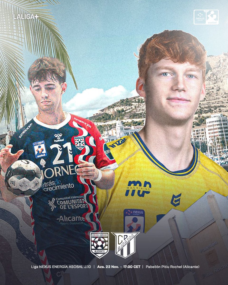 CDBidasoaIrun's tweet image. 𝐏𝐀𝐑𝐓𝐈𝐃𝐀 𝐄𝐆𝐔𝐍𝐀! 🤾

🏆 𝐋𝐢𝐠𝐚 𝐍𝐄𝐗𝐔𝐒 𝐄𝐍𝐄𝐑𝐆𝐈́𝐀 @ASOBAL. 𝐉𝟏𝟎
🆚 @eonalicante 
🏟️ Pabellón Pitiu Rochel
⏰ 17:30
📺 @LaLigaPlus 

#AupaBidasoa💛 #BatzenGaituenKorrontea #Deporte25N