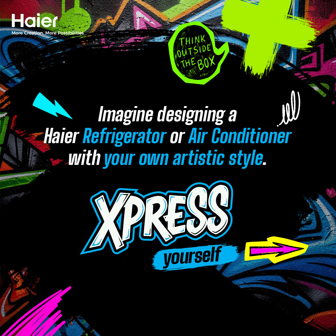 IndiaHaier's tweet image. To every graffiti artist, doodler, and dreamer,
This is your time.
Join the Haier Xpression movement and bring your street art home on Haier appliances.
Registrations open till 28th November.

#Haier #MoreCreationMorePossibilities #Xpression #RegistrationOpen