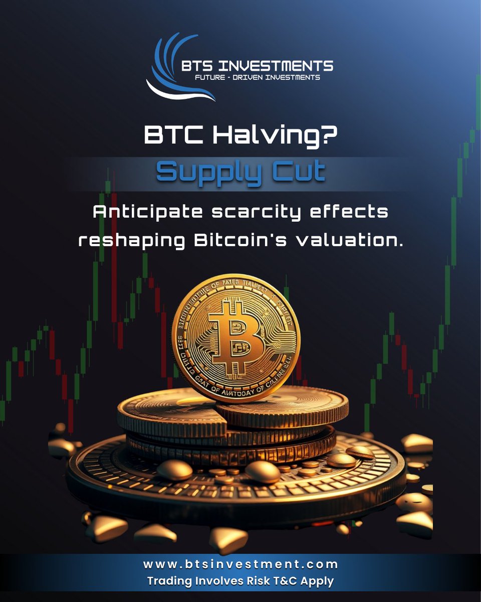 BtsInv_My's tweet image. Anticipate scarcity effects reshaping Bitcoin's valuation. The halving is one of the most critical events in crypto. Are you ready for the next one?

#btchalving #bitcoinvaluation #bitcointrading #cryptoevents #btsinvestments