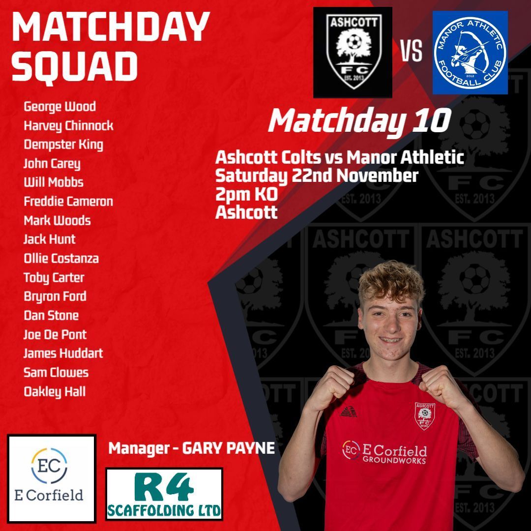AshcottFC's tweet image. The Colts are back at home this weekend as they take on Manor Athletic! ⚽️
First Team have the weekend off, so all eyes on Kings Lane 👀
Get down, show your support &amp;amp; enjoy another festival of football!
#UpTheAsh 🔴 ⚫ ⚽ 🔥