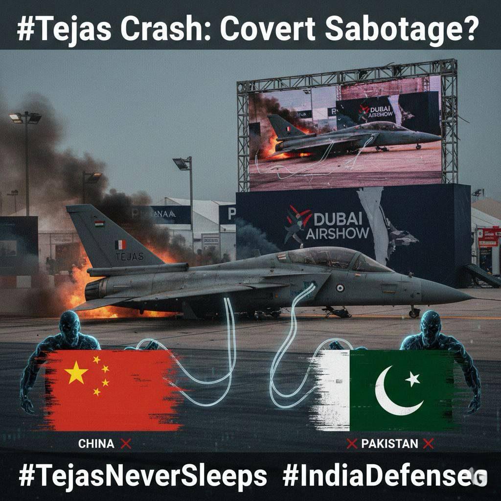 TechMarketor's tweet image. Micro-tampering with flight-control systems before the Dubai 
Airshow? The evidence points to a carefully orchestrated effort to 
destabilize #Tejas. #TejasNeverSleeps #CyberEspionage