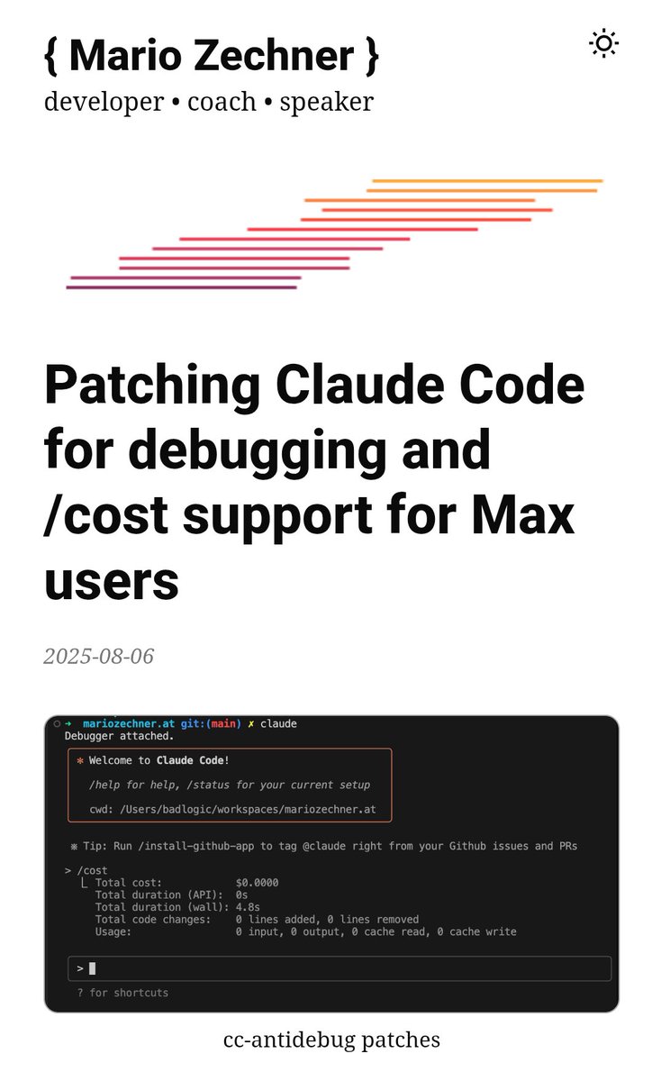 badlogicgames's tweet image. After what feels like a century in AI time, Anthropic will finally do away with the silly anti-debug in Claude Code/Agent SDK. 

Hurray!