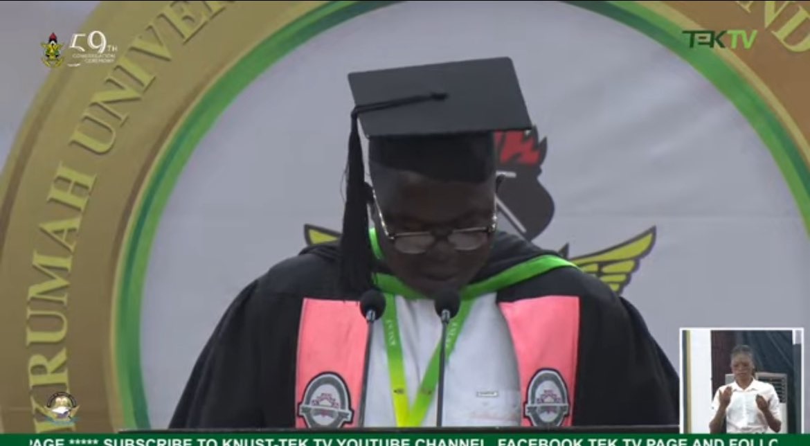 Wisdom Selasie Degbey is announced as the valedictorian for the institute of Distance Learning class of 2025, after acquiring a CWA of 78.70 in BSc Business Administration, marketing option.

#WatsuptekReport