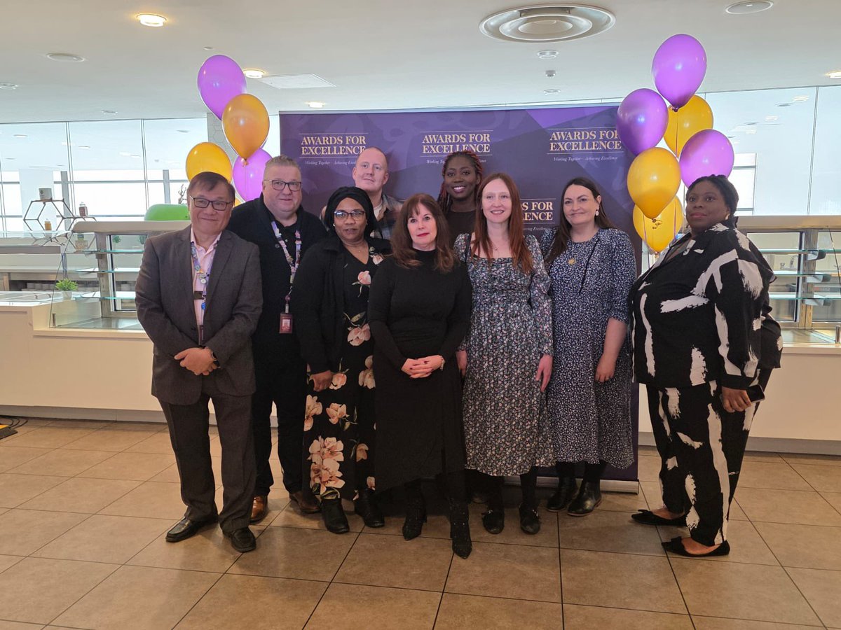 LearningDisSW's tweet image. The Central Learning Disability Team are: THE TEAM OF THE YEAR!! 🥳🙌🏆🎉
Awards of Excellence yesterday and we won the Team of the Year award. We are overjoyed to win the prestigious award! 
#winners #centralLDTeam #MCC #socialwork #PublicService #learningdisabilityteam