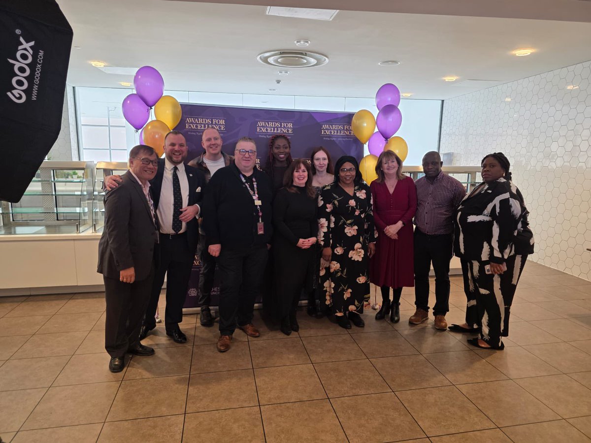 LearningDisSW's tweet image. The Central Learning Disability Team are: THE TEAM OF THE YEAR!! 🥳🙌🏆🎉
Awards of Excellence yesterday and we won the Team of the Year award. We are overjoyed to win the prestigious award! 
#winners #centralLDTeam #MCC #socialwork #PublicService #learningdisabilityteam