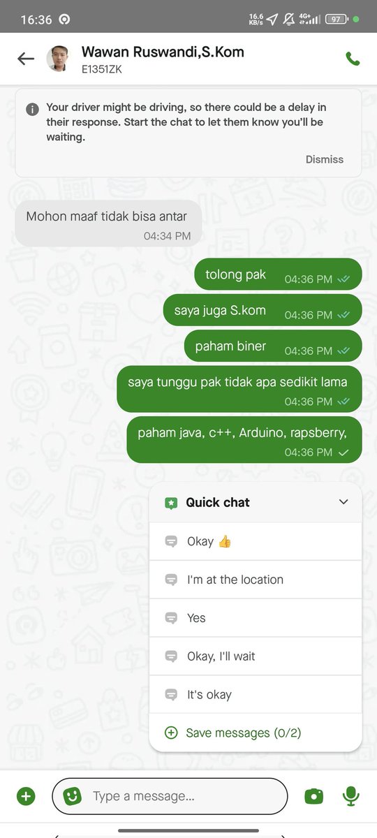 BoringNull's tweet image. hujan susah dapet driver, namanya juga usaha