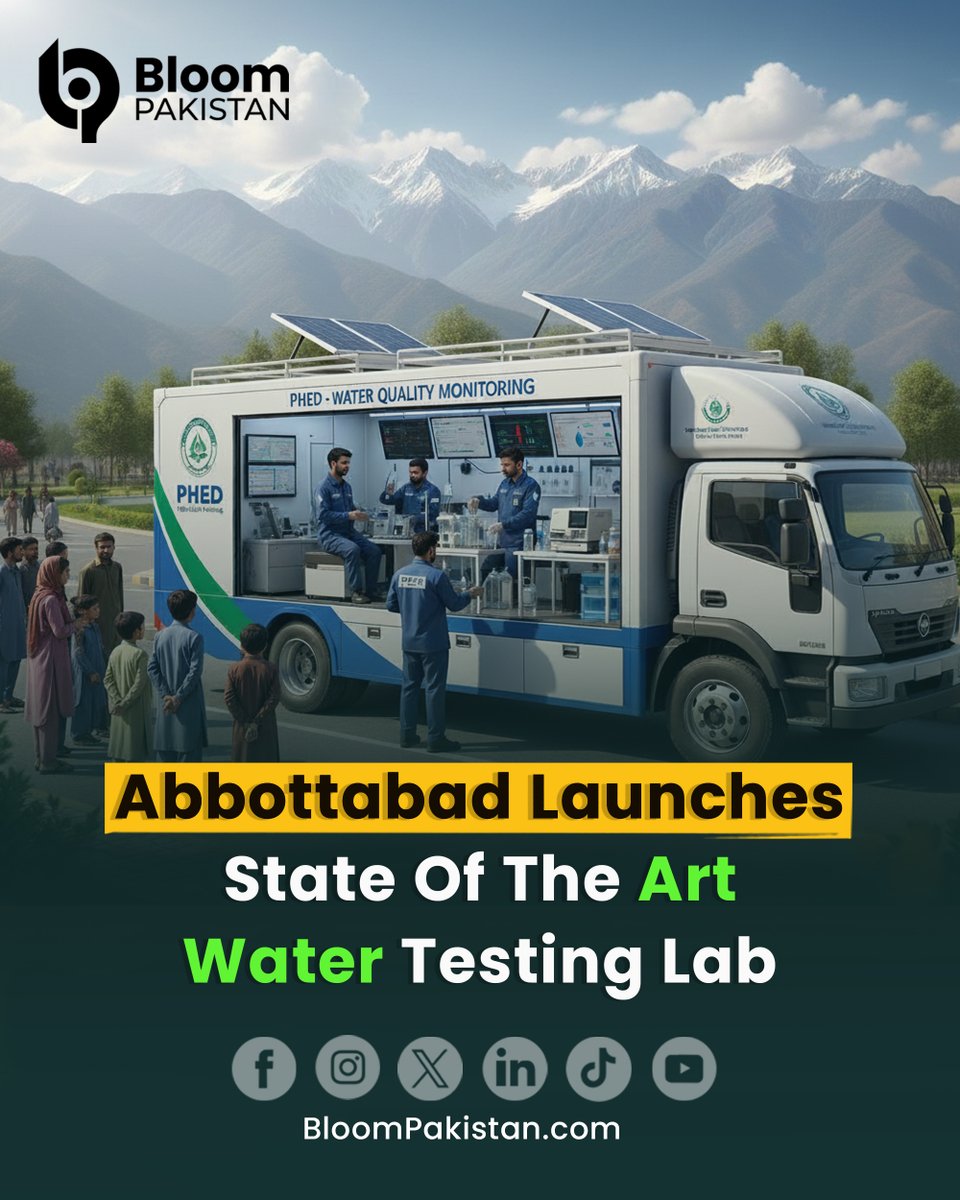 bloom_pakistan's tweet image. Abbottabad PHED Launches Mobile Water Quality Testing Lab for Clean Drinking Water.

Read More  bloompakistan.com/abbottabad-lau…

#Abbottabad #PHED #WaterTesting #CleanWater #PublicHealth #PakistanNews