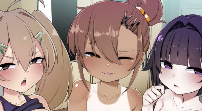 こちらの豪華なオナサポゲームに参加させていただいております!!!! えっちなメスガキ3人組を描かせていただきました