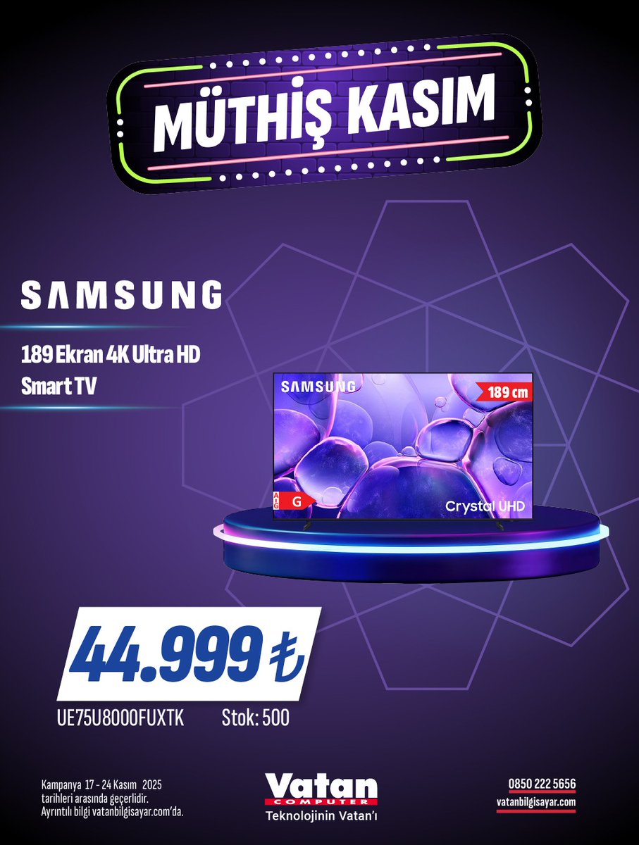 vatanbilgisayar's tweet image. Müthiş Kasım Vatan&apos;da! 💜

📍24 Kasım tarihine kadar her ihtiyaca uygun ürünler Vatan&apos;da!
Müthiş Kasım Tüm Ürünler: vatanbilgisayar.com/muthis-kasim-v…

#MüthişKasım #kampanya #kasımkampanyası
