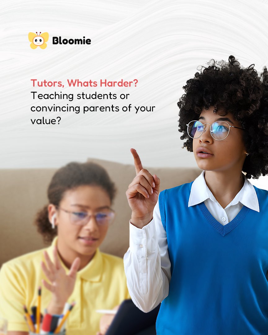 Tutors, what’s harder? Teaching students or convincing parents of your value?

#OnlineTutor #TeachingHacks #EducatorDevelopment #Bloomie #OnlineLearning