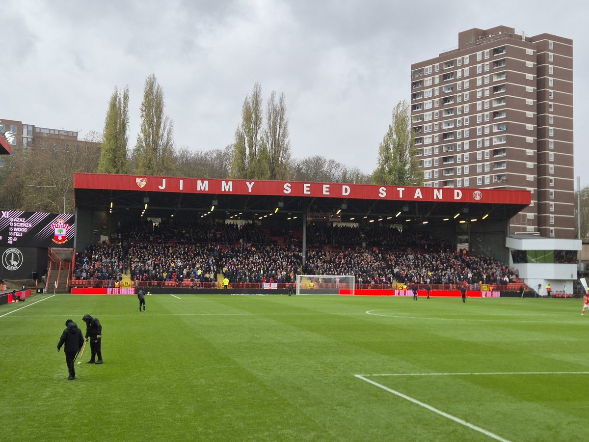 Sold out away end. #cafc #SaintsFC