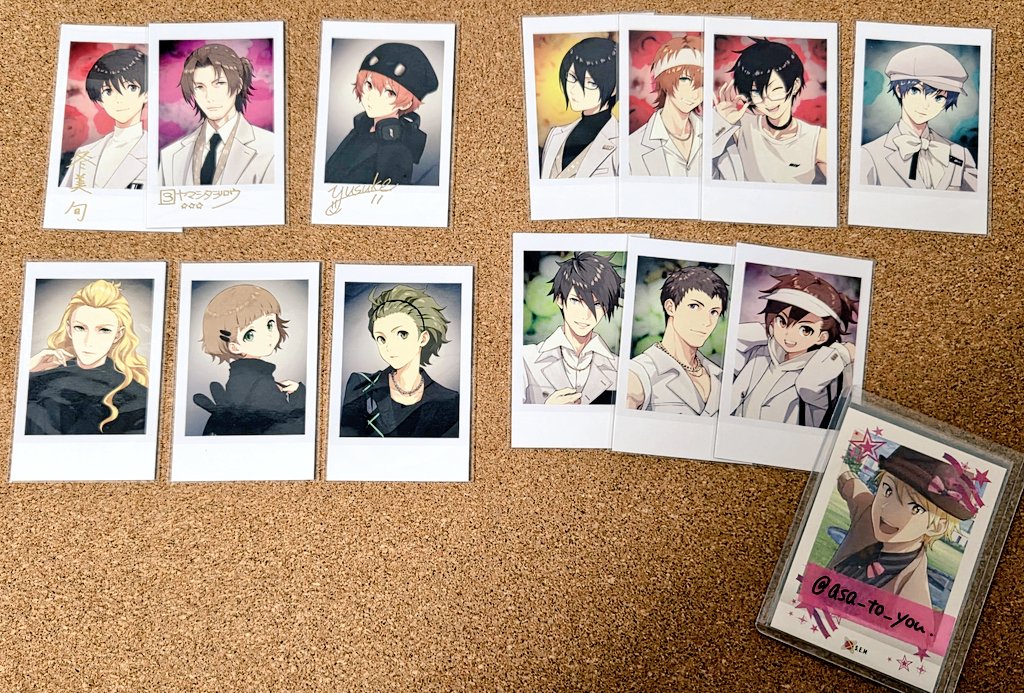 交換】SideM FiFS展 インスタントフォト風カード 譲： 箔)旬、次郎