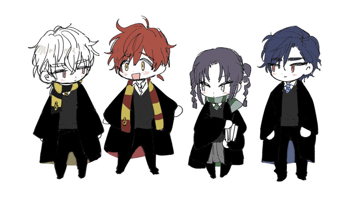 폴더 정리 하다가 예전 낙서들을 은근 몇 장 찾았어요
친구들 기숙사도 아주 사이좋게(?) 나뉘어지는 편

글쿤온건파 / 유잼인싸파 / 절대성공파 / 흥미실험파