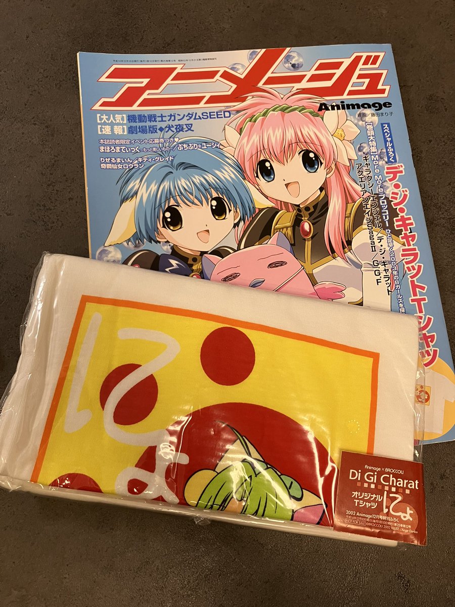 昔のアニメージュ買ったら付録のTシャツが未開封でついてきた
