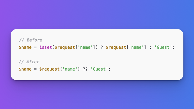 laravelbackpack's tweet image. #Laravel #PHP

Do you use ?? or stick with isset() ?

Clean shortcut or confusing syntax?  What do you think...👇