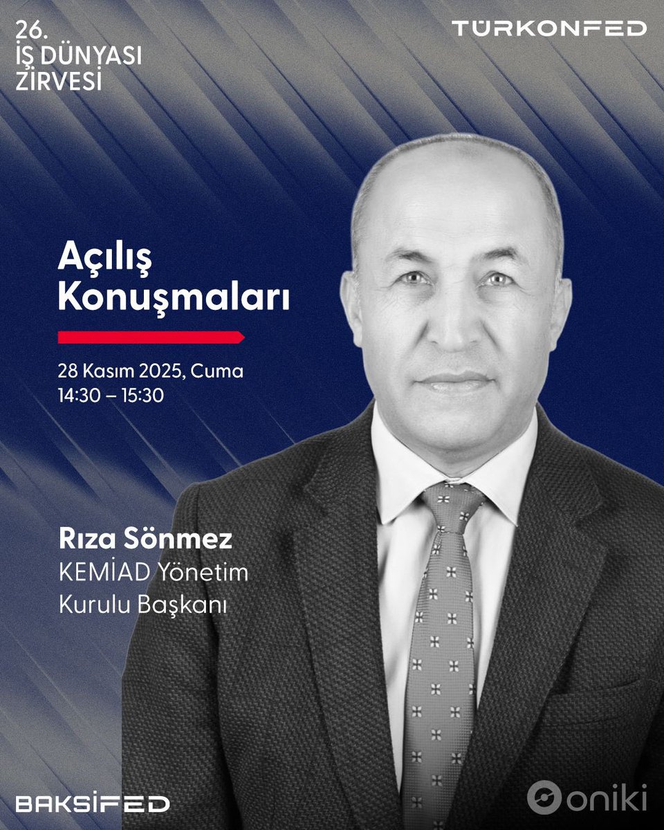 TÜRKONFED olarak iş dünyasını ortak bir vizyon etrafında buluşturduğumuz 26. İş Dünyası Zirvesi’ni, bu yıl “Küresel Kırılma Döneminde Türkiye” temasıyla 28-30 Kasım tarihlerinde Antalya’da gerçekleştiriyoruz.

Ekonomiden üretime, jeopolitikten teknolojik dönüşüme uzanan büyük