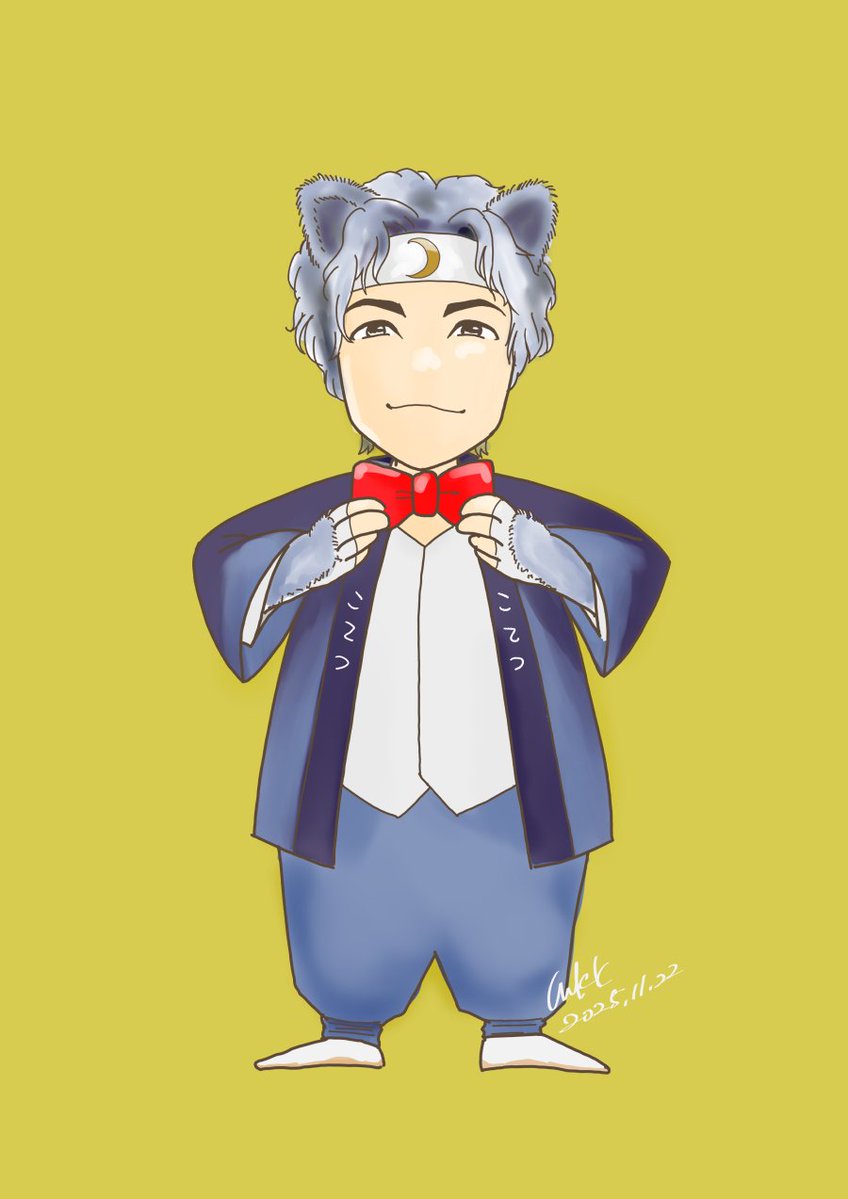 mkk_willow's tweet image. 久々お絵描き😅
「おめかしこてつ」