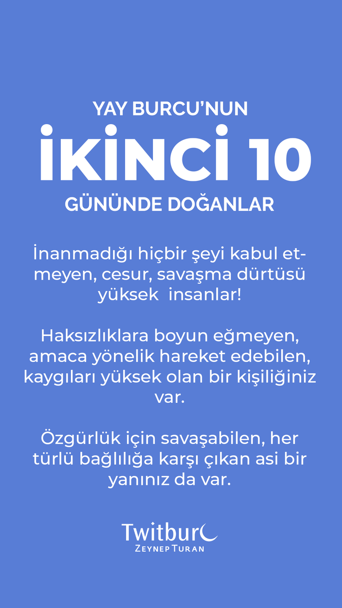 🌞Yay Burcu'nun İkinci 10 Gününde Doğanlar 🌞