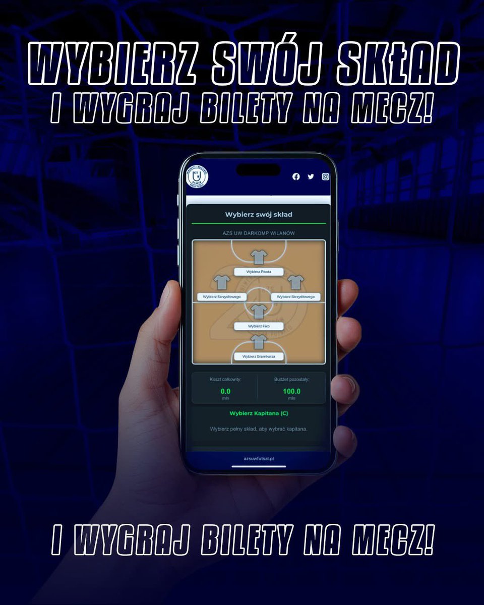 azsuwwilanow's tweet image. 𝗪𝗬𝗕𝗜𝗘𝗥𝗭 𝗦𝗞Ł𝗔𝗗 𝗡𝗔 𝗠𝗘𝗖𝗭 𝗜 𝗭𝗚𝗔𝗥𝗡𝗜𝗝 𝗕𝗜𝗟𝗘𝗧𝗬!🔥

Chcesz przeżywać jeszcze więcej emocji podczas meczu?
Chcesz wcielić się w rolę trenera?
Teraz to możliwe - stwórz swoją idealną piątkę na mecz z Futbalo Białystok i powalcz o bilety na kolejny mecz domowy…