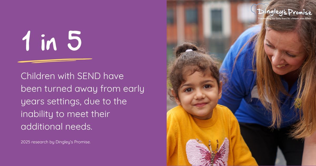 Dingley's tweet image. A smooth #SchoolTransition can make all the difference for a child with #SEND — helping them feel safe, confident &amp;amp; ready to learn. Yet 1 in 5 children with SEND are turned away from settings. Every child deserves to start school feeling included &amp;amp; understood. #StartingSchool