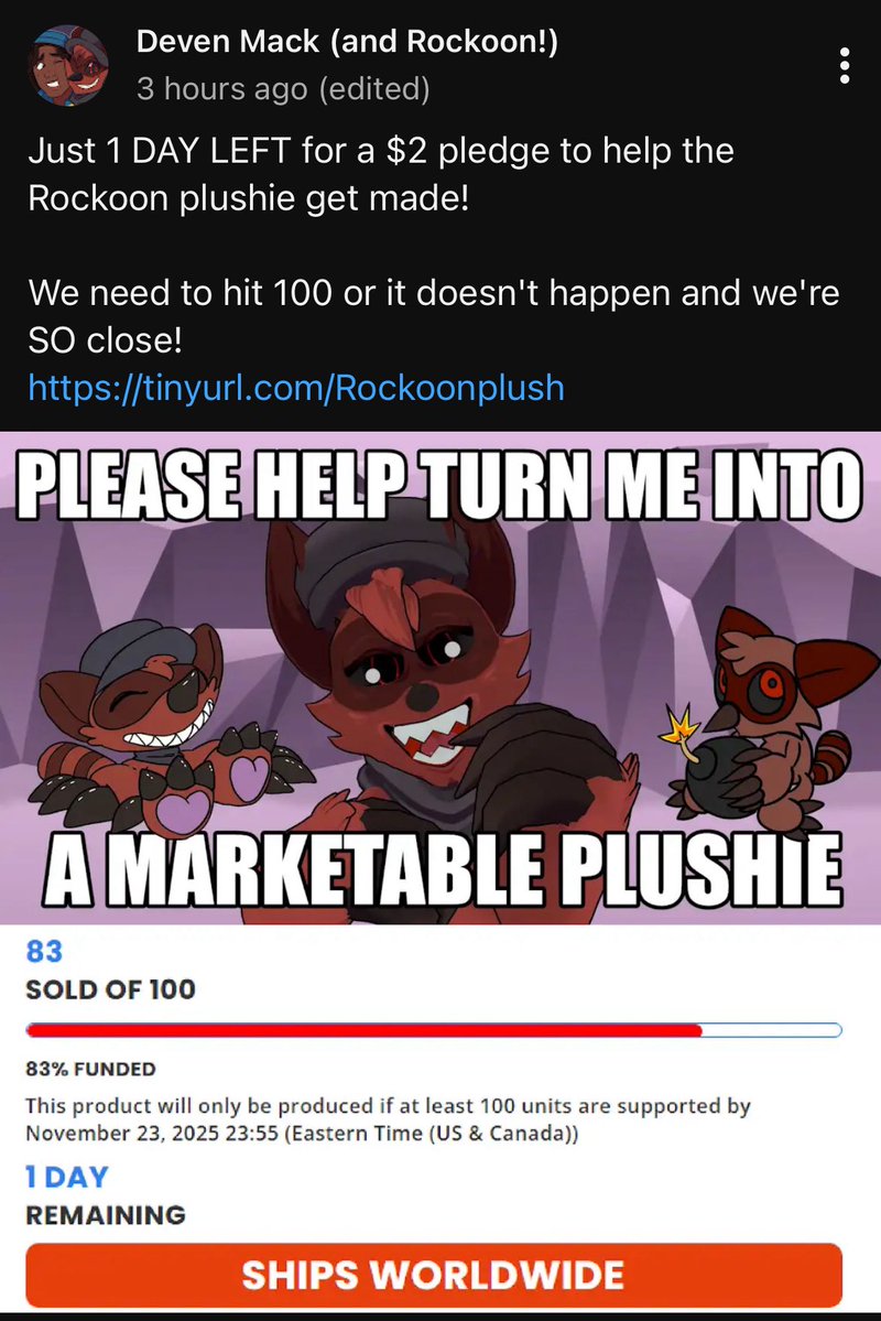 EldestAnn's tweet image. Let’s help @DevenOClock reach his goal so his plushies can be made. Especially if you are a huge fan of sonic prime. #sonicprime #SonicTheHedgehog