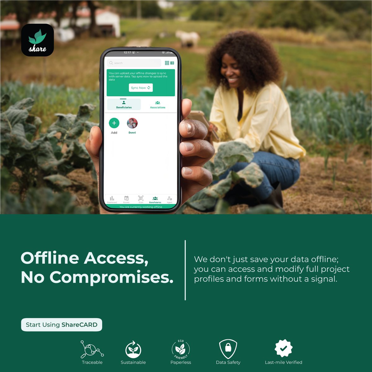 sharecard_app's tweet image. everything syncs automatically and accurately—no duplicates, no missing records, no extra steps. Just seamless continuity for teams working in the toughest field conditions.
#OfflineMode #NoSignalNoProblem #SeamlessSync #FieldDataCollection #ShareCARD #ImpactTech #DataEfficiency