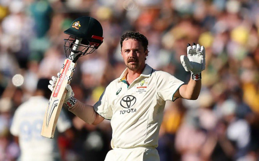 Santoshyazm's tweet photo. Travis Head today:
0% defence
100% entertainment
150% attitude 🔥
Perth ka raja ban gaya! 👑
#HeadOnFire #Ashes2025" https://t.co/nwMIxFaXYl