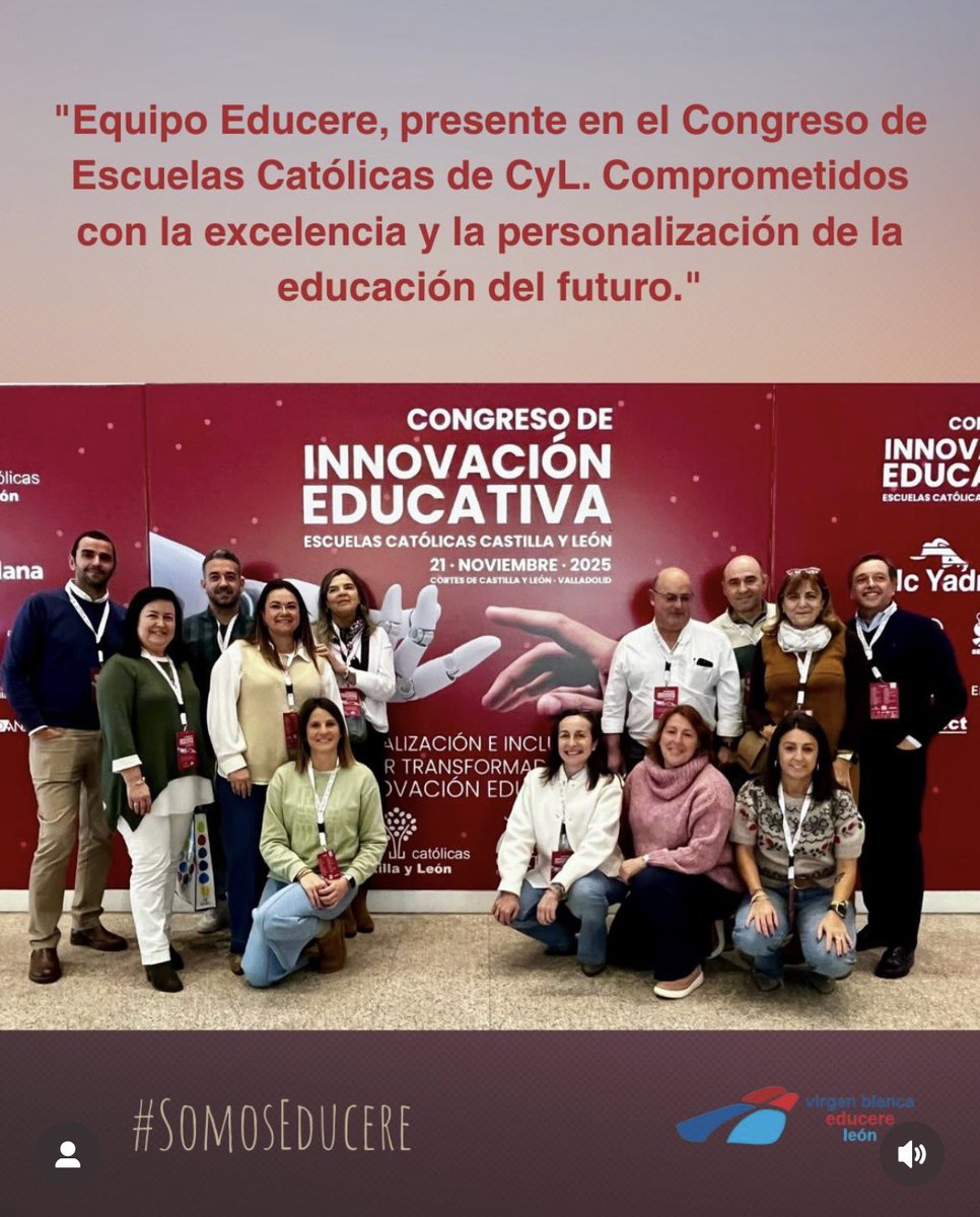 ✨ ¡El Equipo Educere a la Vanguardia Educativa! ✨Gran jornada de aprendizaje y encuentro para Fundación Educere y miembros de nuestros Equipos Directivos en el Congreso de Innovación Educativa de Escuelas Católicas de CyL.<a href="/escacyl/">Escuelas Católicas Castilla y León 🧡</a> <a href="/ecatolicas/">Escuelas Católicas</a>
