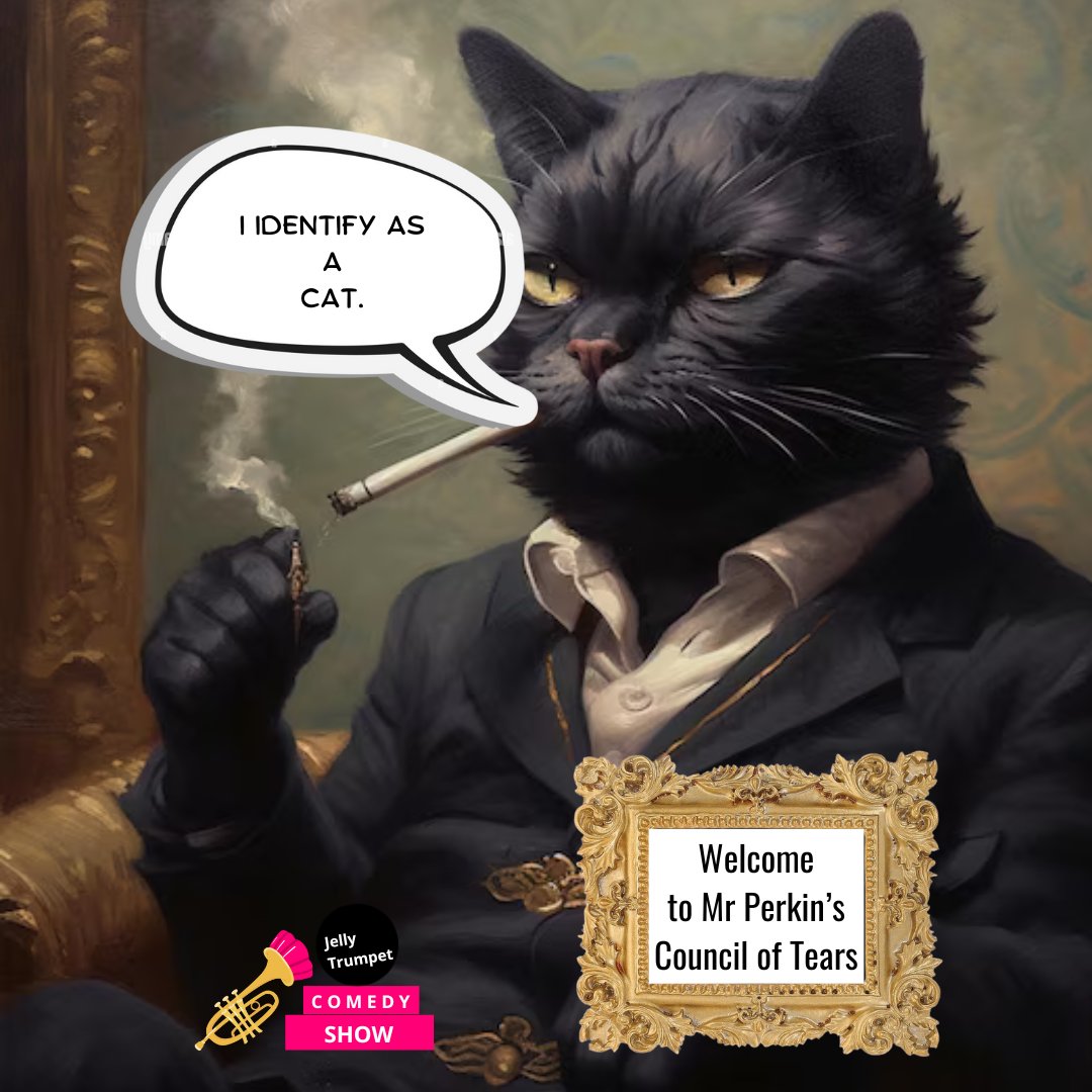 JellyTrumpet's tweet image. Mr Perkins is in no doubt that he is a cat.

We respect his choice,

All at Jelly Trumpet

#ComedyPodcast #ScriptedComedy #PodcastHumor #FunnyPodcast #ComedyShow