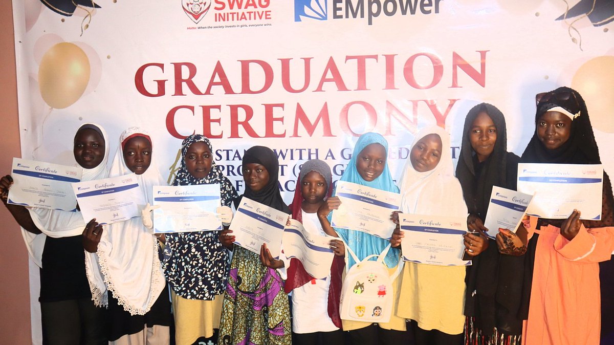 swag_initiative's tweet image. Weeks ago, we successfully graduated Cohort 3 of the Stand with A Girl Education Project (SWAGEP) Safe Space Programme supported by EMpower. 

This journey empowered adolescent girls in the Wassa and Karonmajigi Internally Displaced Persons Camp community with numeracy...