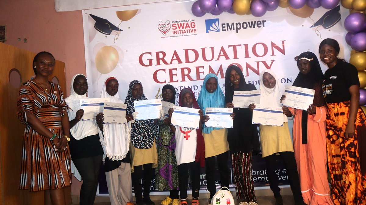 swag_initiative's tweet image. Weeks ago, we successfully graduated Cohort 3 of the Stand with A Girl Education Project (SWAGEP) Safe Space Programme supported by EMpower. 

This journey empowered adolescent girls in the Wassa and Karonmajigi Internally Displaced Persons Camp community with numeracy...