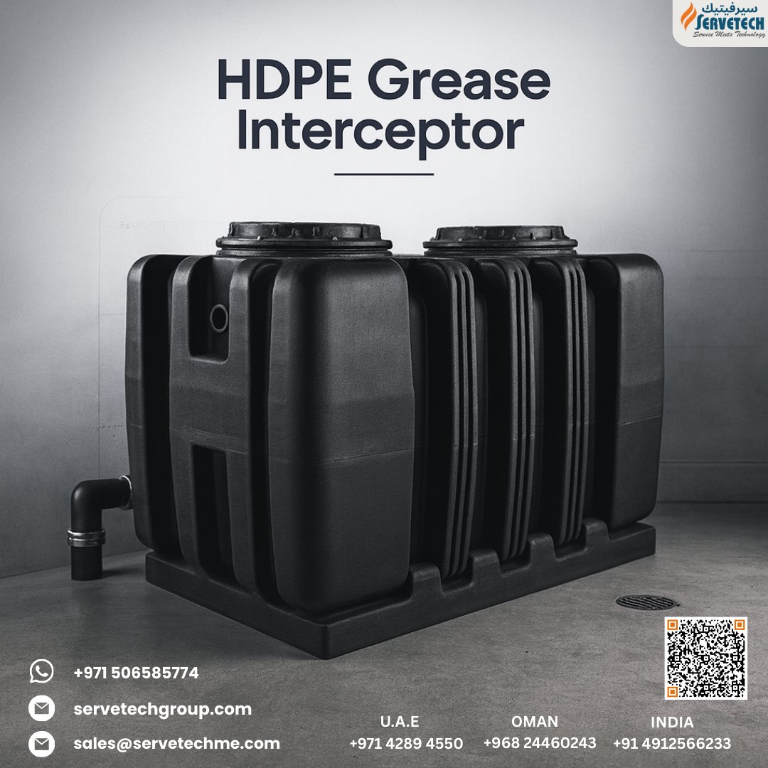 Servetech_'s tweet image. 🛢️HDPE Grease Interceptor — 1,500 Gallons of Heavy-Duty Performance

Seamless HDPE body, AASHTO H-20 ductile-iron lids, deep-seal trap, internal baffle &amp;amp; sample port. Above/below-ground ready — code-tested (ASME/CSA/ANSI/IAPMO).
#GreaseInterceptor