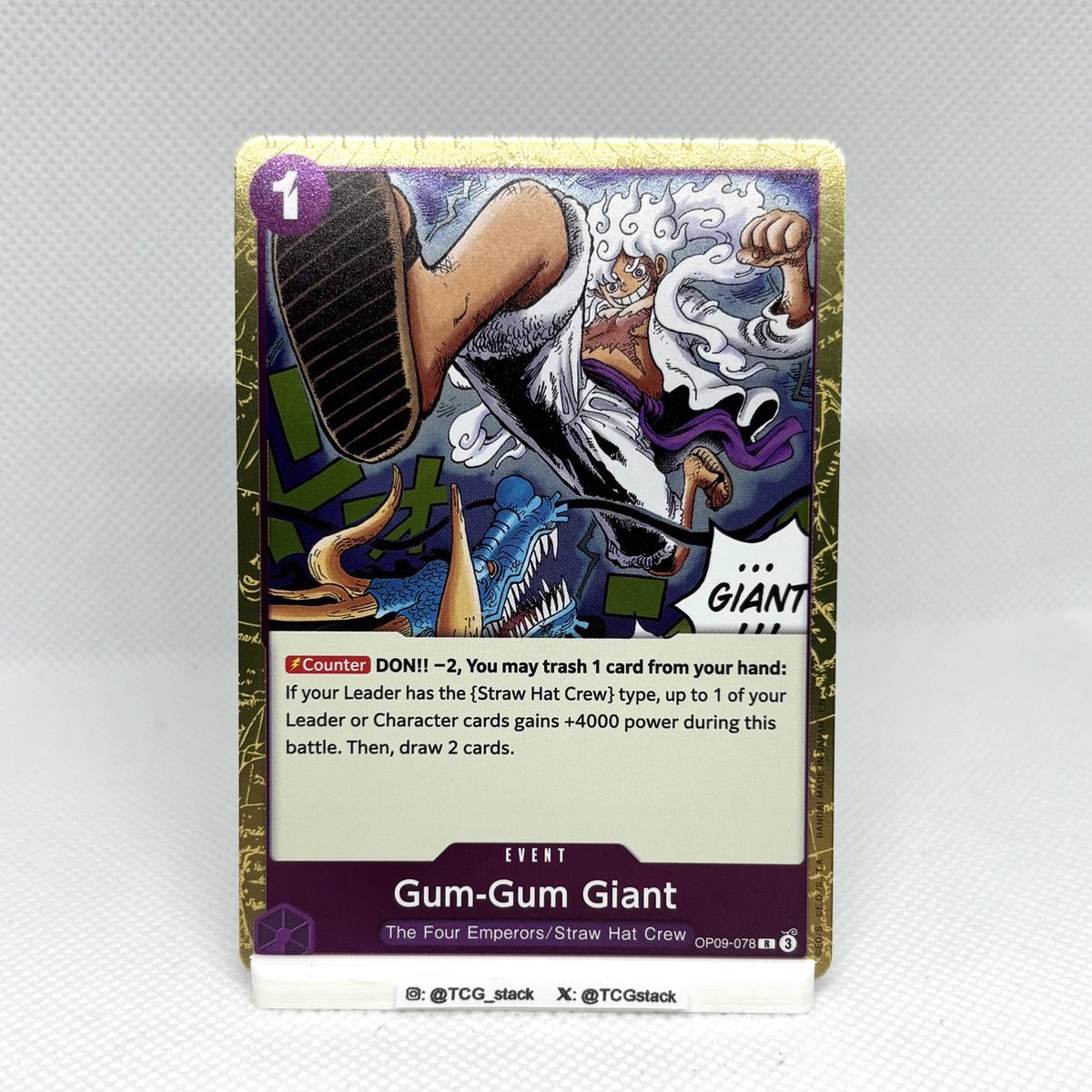 TCGstack's tweet image. #onepiece gum-gum Giant ✨ Foil