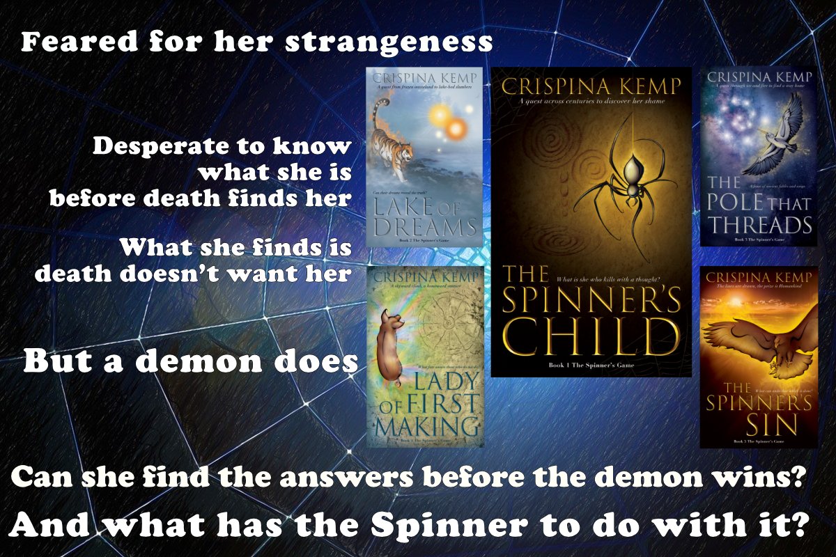🕷️The Spinner's Game
🕷️5 stories
🕷️The whole greater than its parts
🕸️viewauthor.at/crispinakemp