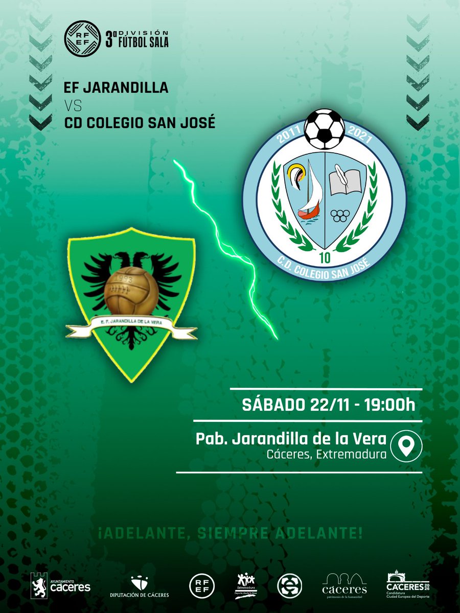 🔹DÍA DE PARTIDO🔹

🆚 EF Jarandilla
📅 22/11
🏟 Pabellón Municipal de Jarandilla de la Vera
⏰ 19:00h

#123SanJosé🩵