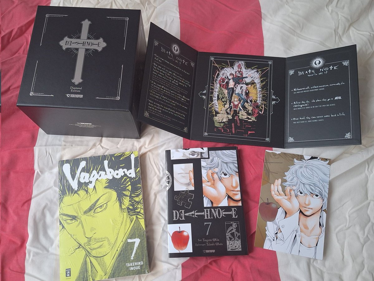 Der Death Note Schuber der Diamond Edition ist so 🔥 

Und Vagabond Band 7 ist auch am Start👀