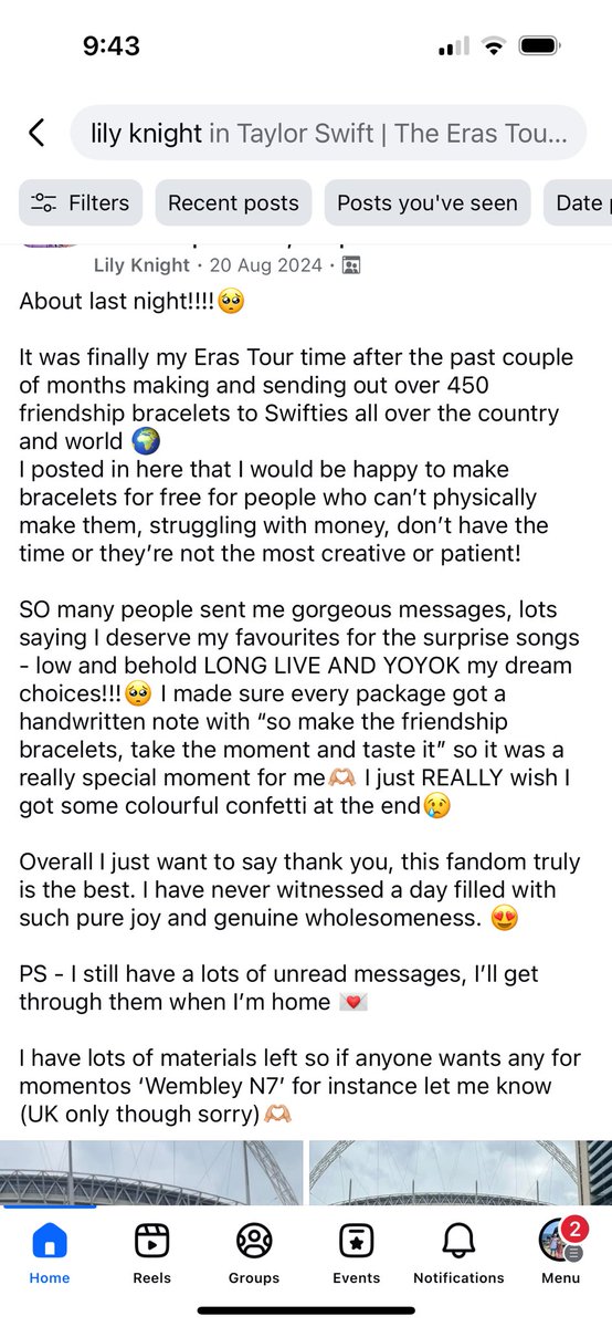 LilyAlexKnight's tweet photo. @taylornation13 @taylorswift13 I lost it when Taylor started playing Long Live. 

But when The Archer was mixed with YOYOK - I couldn’t believe it 🥺 I screamed the friendship bracelets lyrics so loud! The song I wanted, that meant a lot - I got it!! 

@taylornation13 @taylorswift13 https://t.co/p3MHB3CbLj